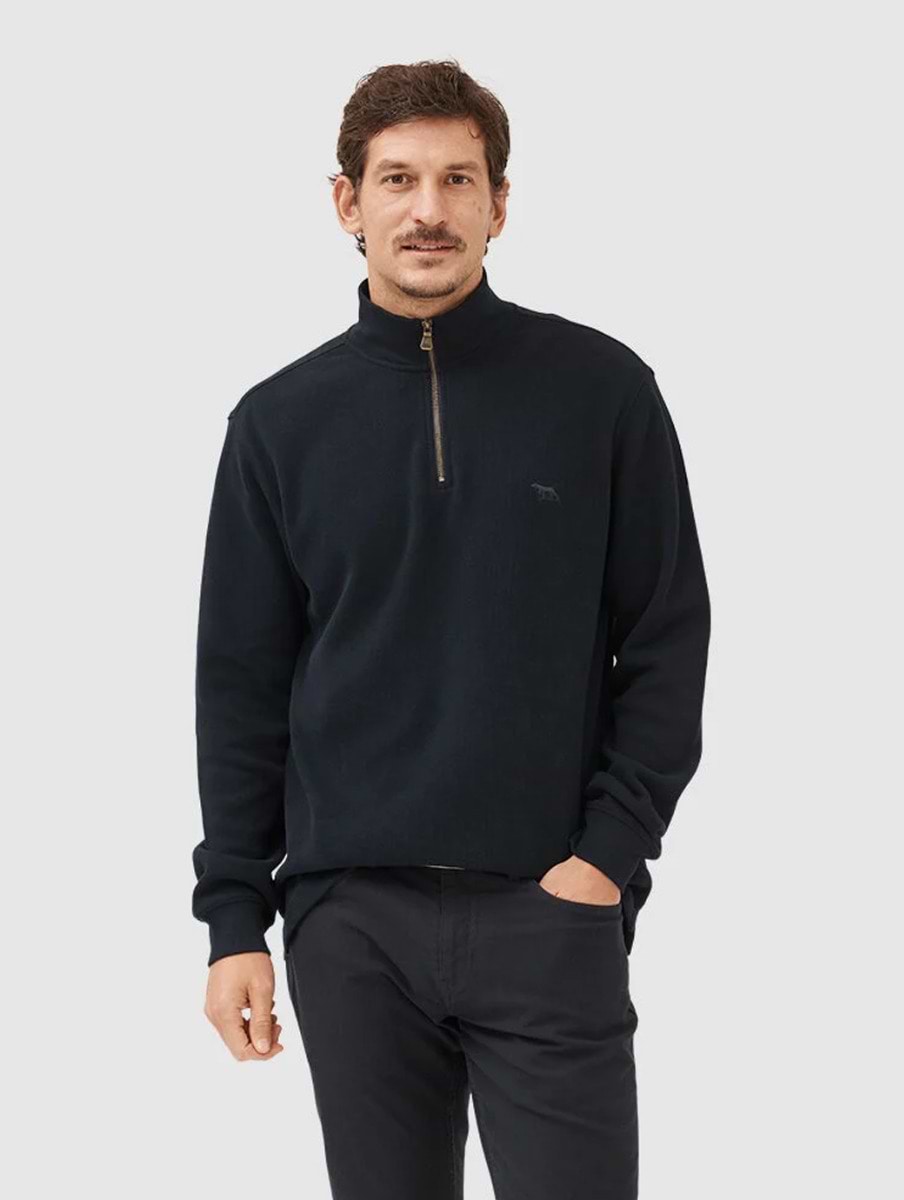 Rodd & Gunn Alton Ave 1/4 Zip Sweat Eclipse