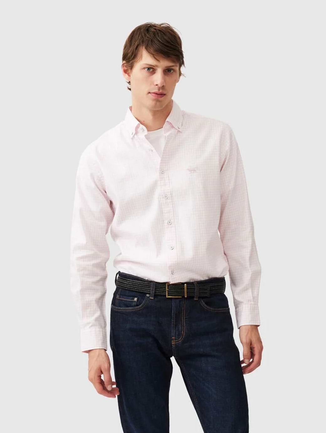 Rodd & Gunn Gunn Check Oxford Shirt Rosewater