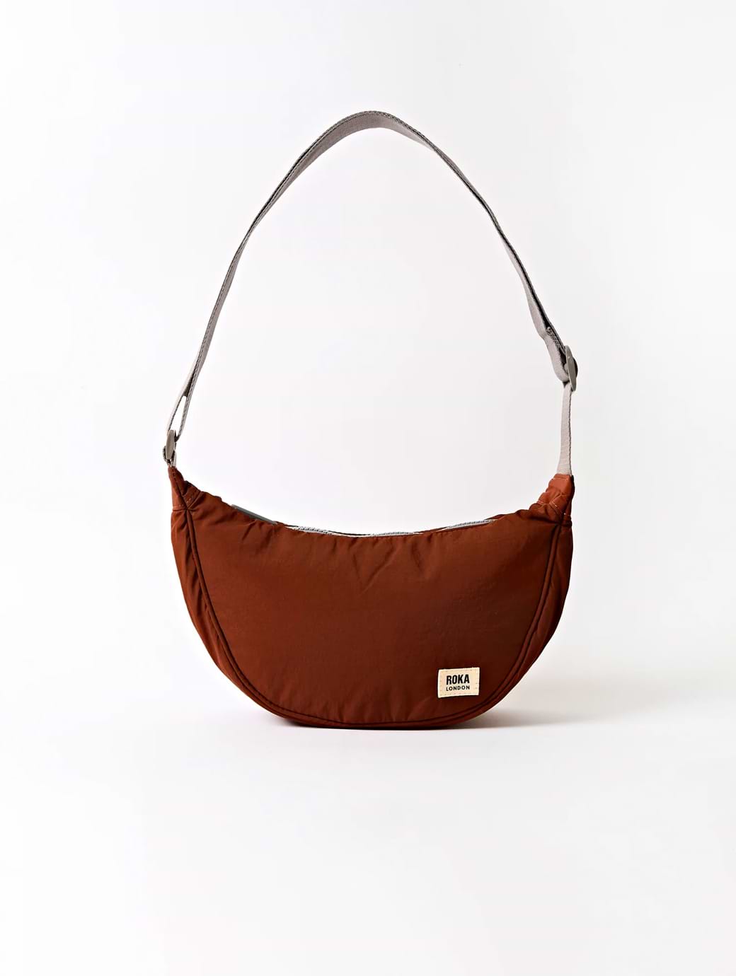Roka London Farringdon Half Moon Bag Henna