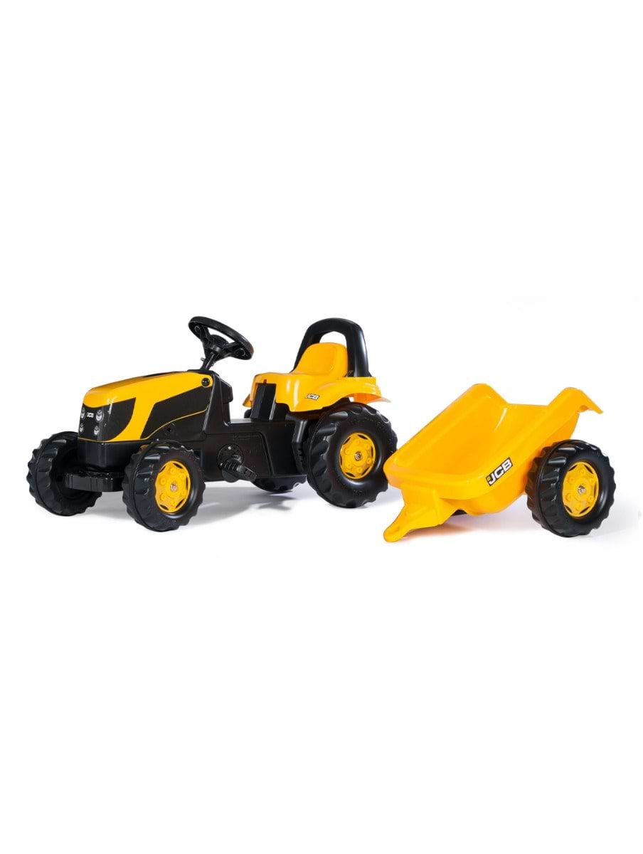 Rolly Toys JCB Tractor with Roll Bar & Trailer