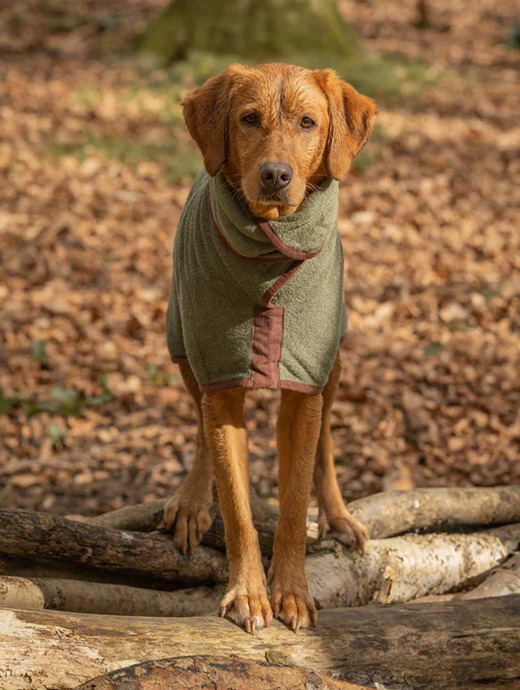 Ruff And Tumble Country Dog Drying Coat Moss