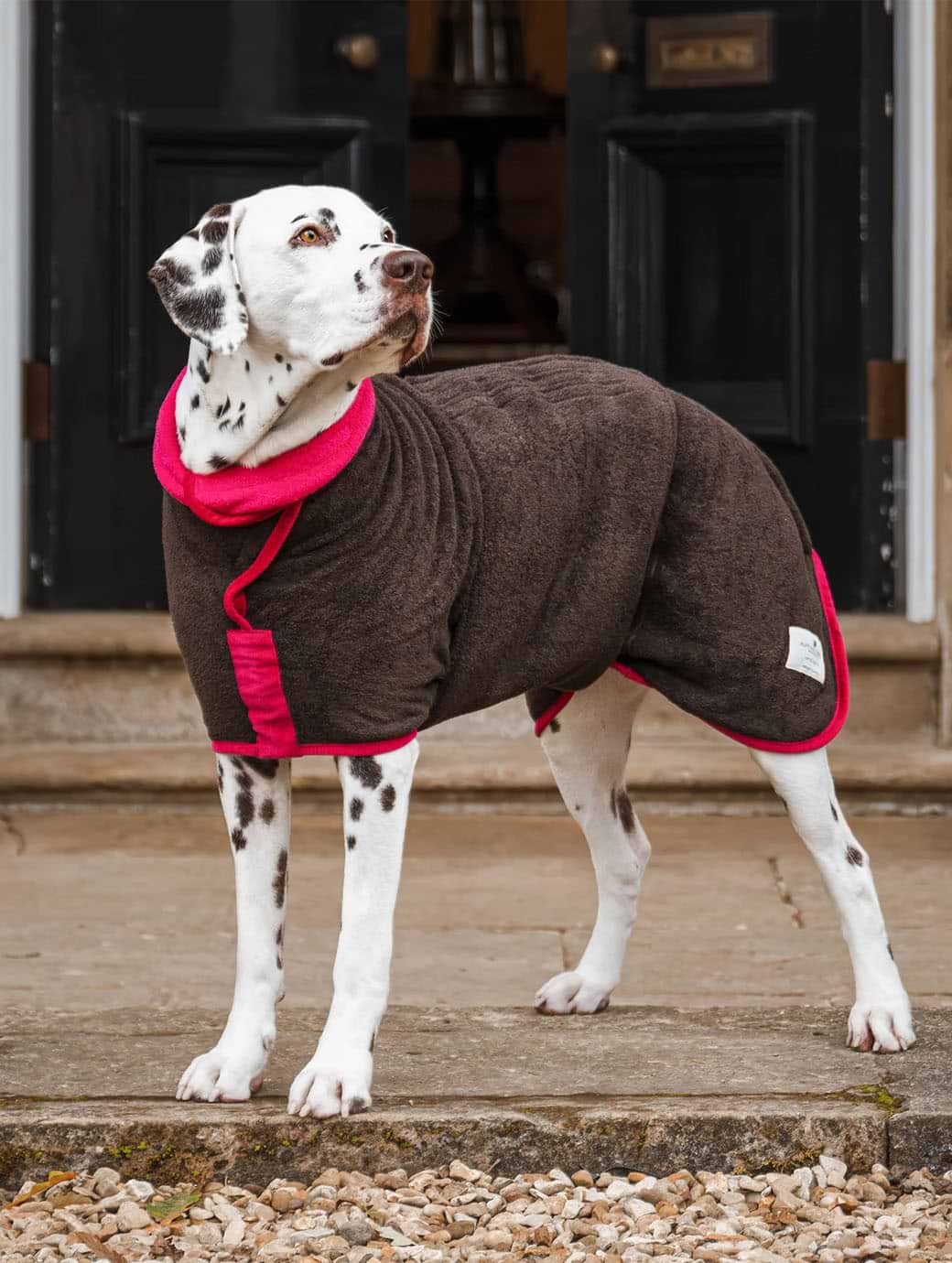 Ruff and Tumble Limited Edition Dog Drying Coat Dark Chocolate and Raspberry