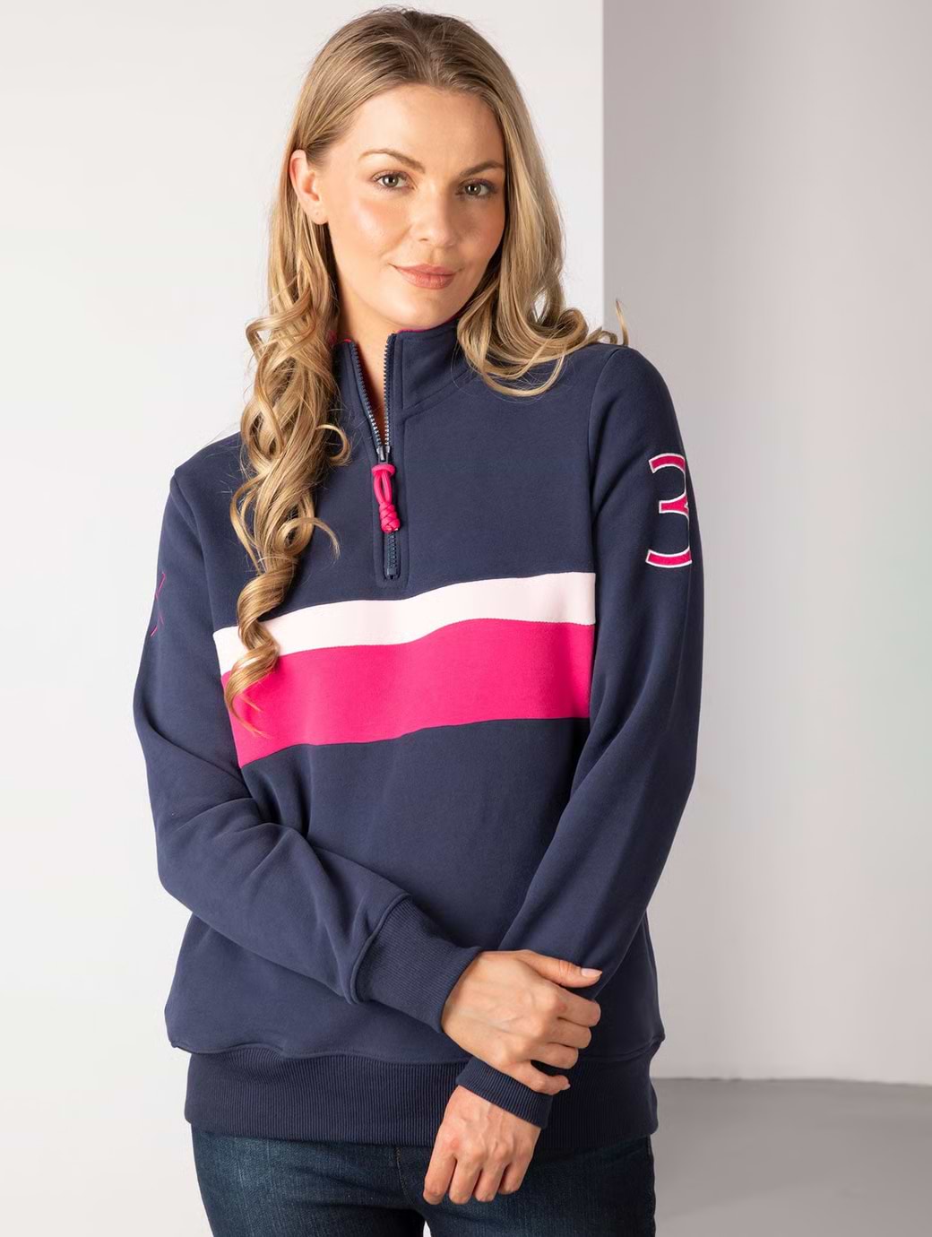 Rydale Women's Stripe Sweatshirt Navy