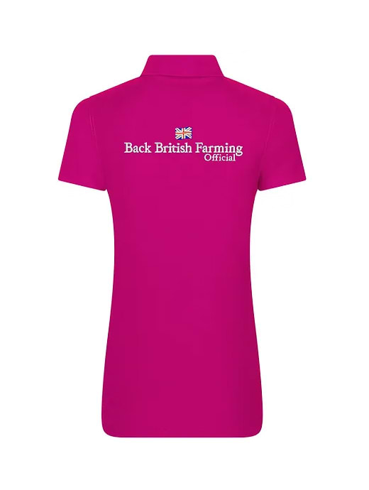 Back British Farming  Women's Polo Pink 