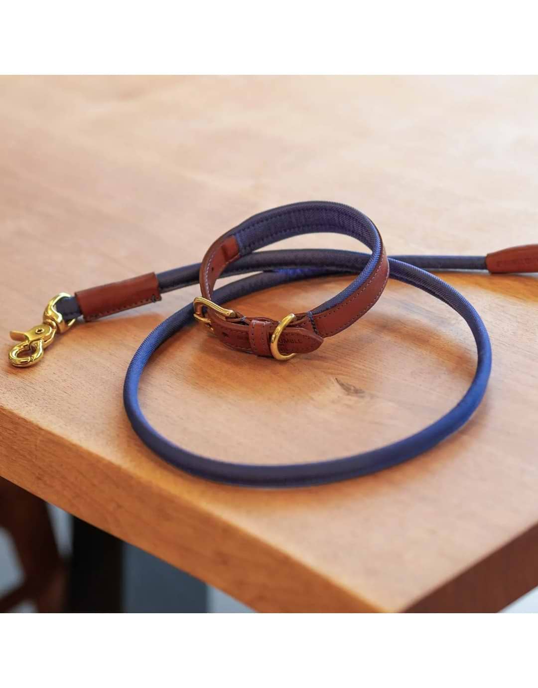 Ruff and Tumble Morston Rolled Clip Dog Lead Navy