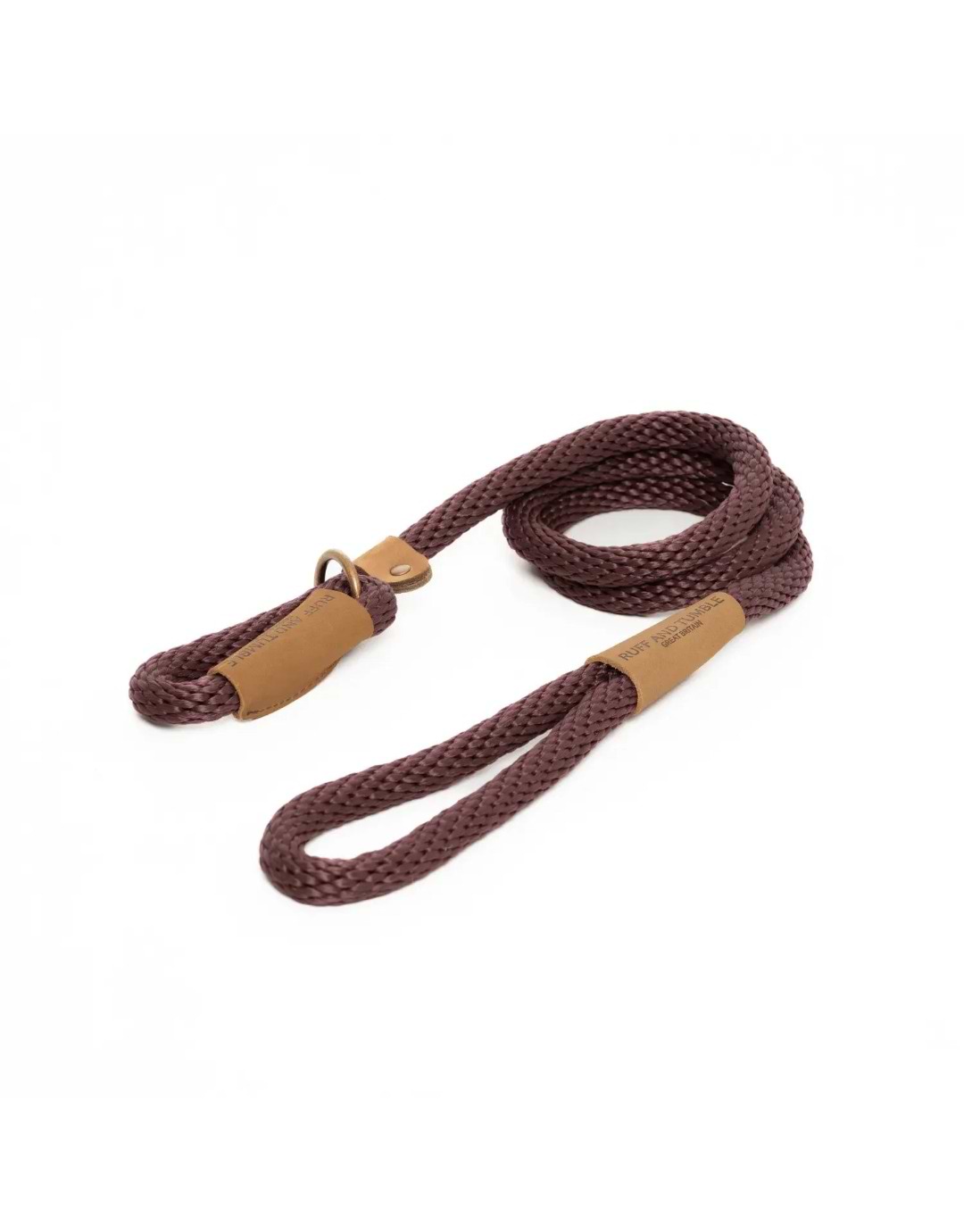 Ruff and Tumble Thick Slip Rope Dog Lead Burgundy