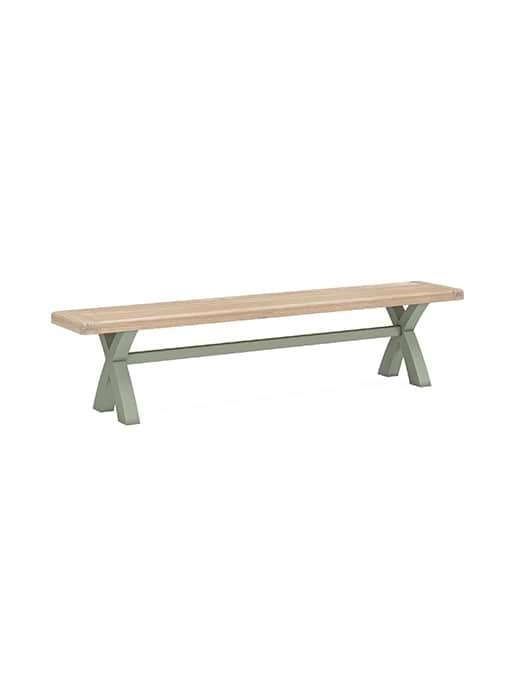 Salcombe Cross Leg Bench Without Cushion 