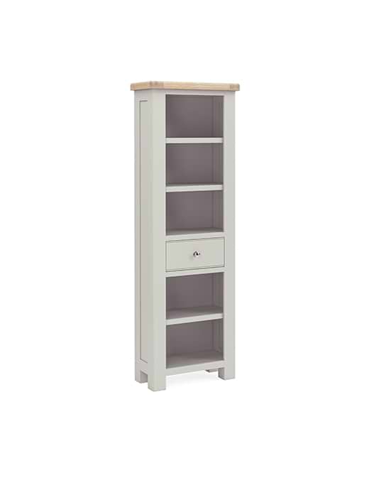 Salcombe Slim Bookcase Stone Grey 