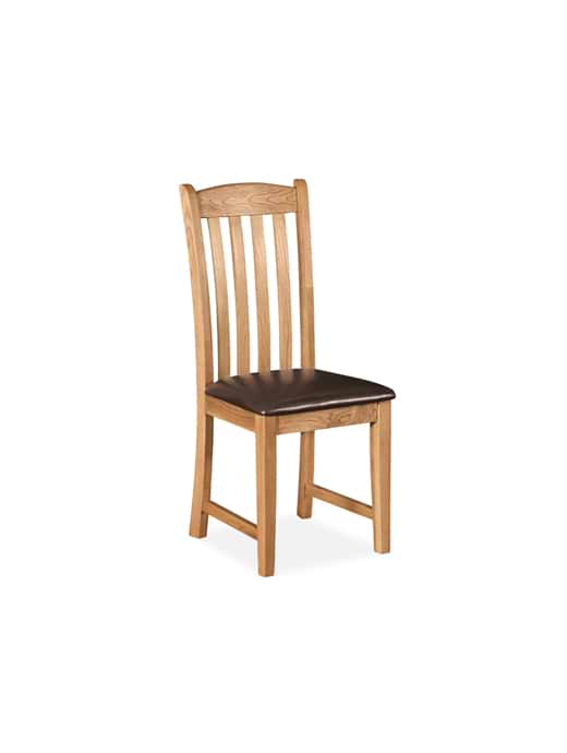 Salisbury Chair Vertical Slat With PU Seat 