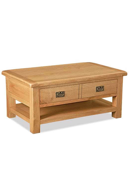Salisbury Large Coffee Table With Drawer & Shelf