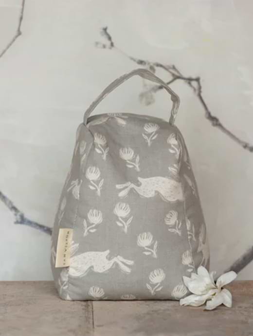 Sam Wilson Running Hare Grey Doorstop