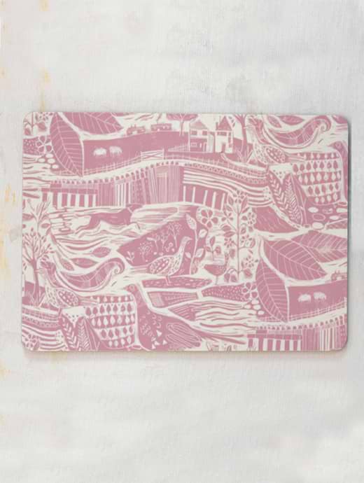 Sam Wilson Through The Fields Pink Placemat 