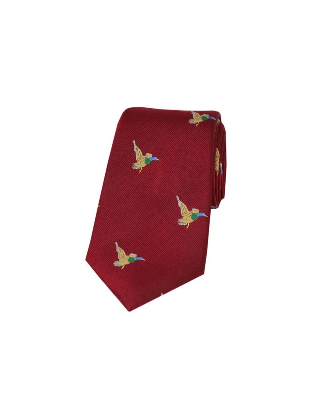 Sax Soprano Flying Ducks Tie Red