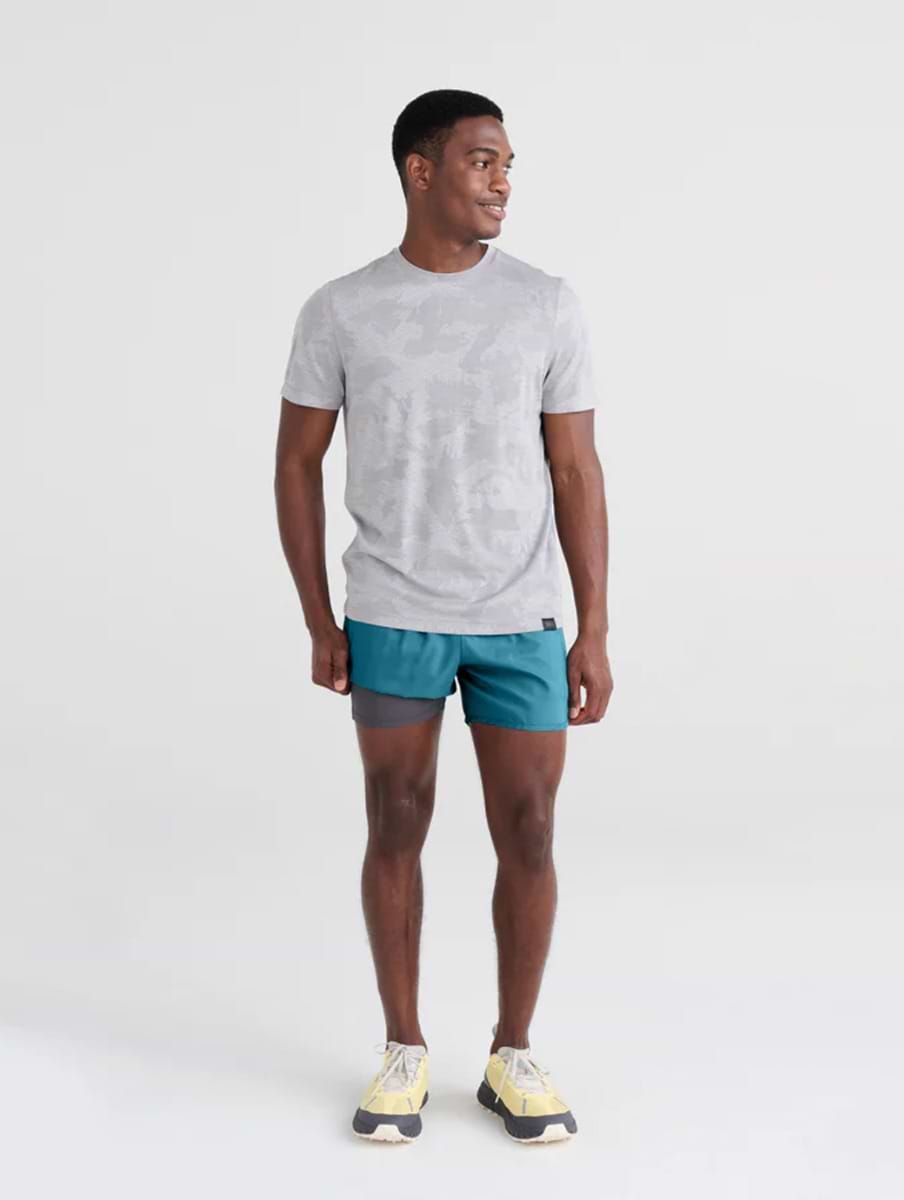 Saxx Men's Hightail Running 2in1 Shorts Hydro Blue