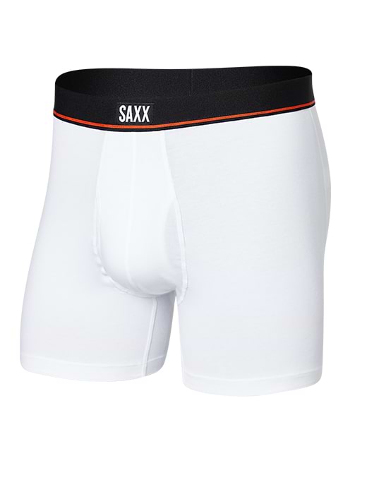 Saxx Men's Non-Stop Stretch Cotton Boxer Brief White 