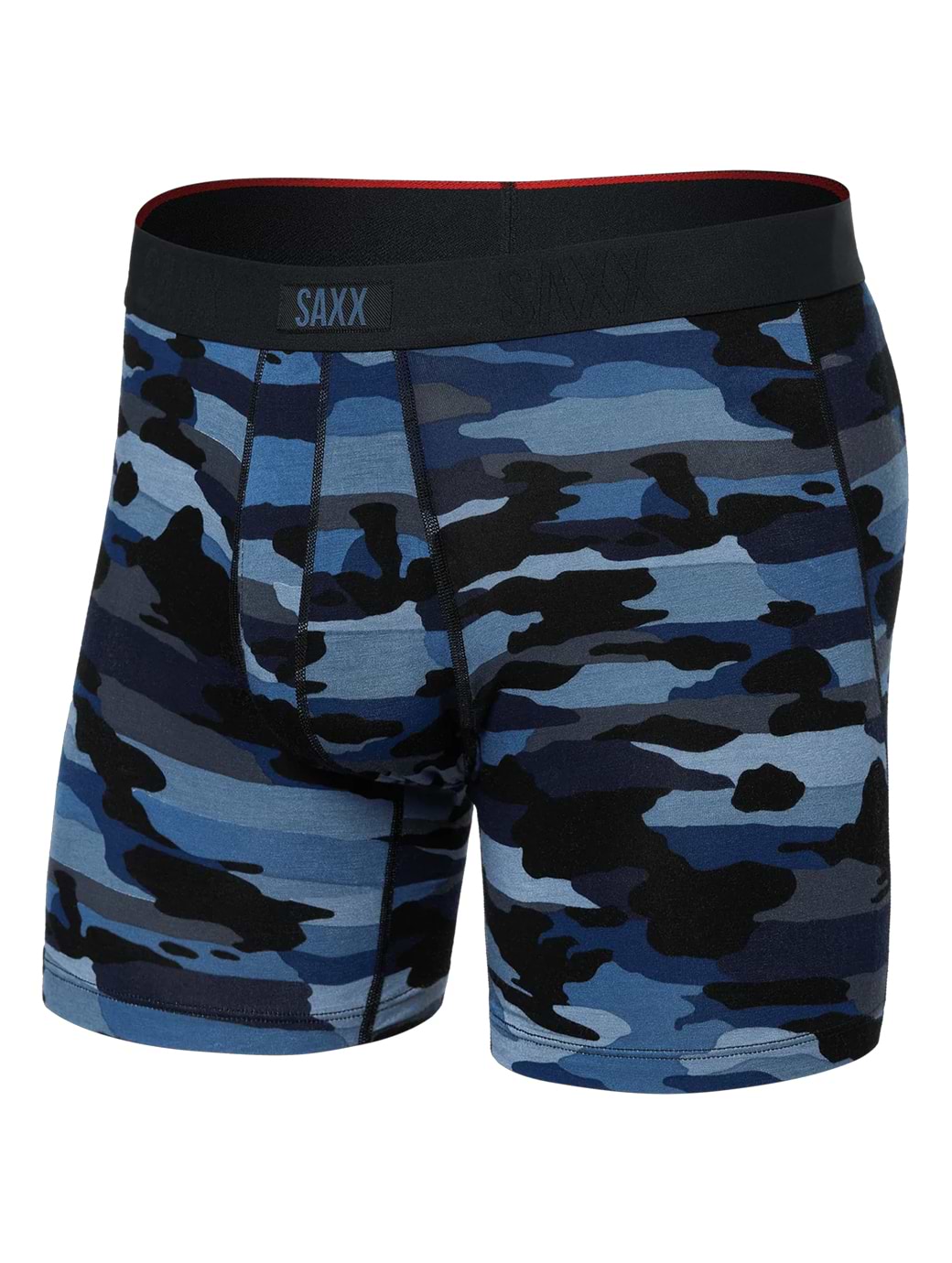 SAXX Men's Vibe Xtra Super Soft Boxer Brief Fly Cloudbank Camo/Navy