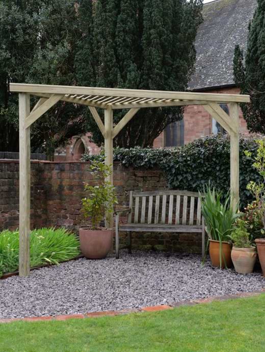 Forest Garden Slatted Corner Pergola