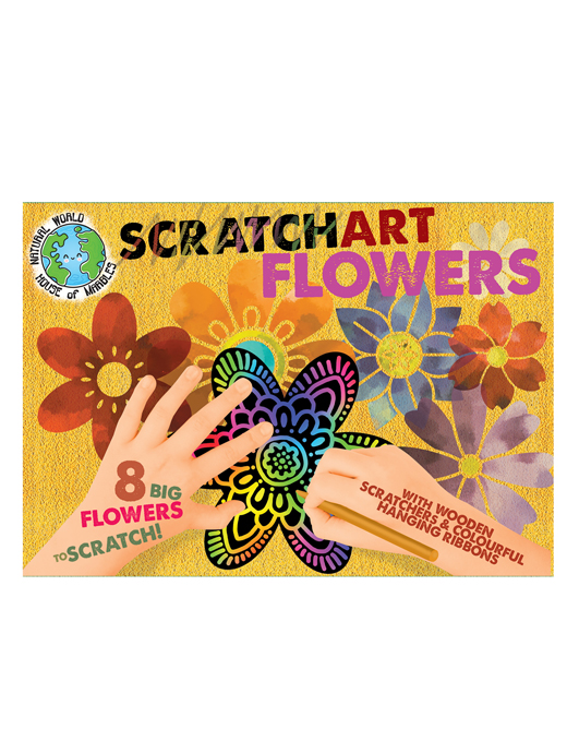 House of Marbles Scratch Art Set Flowers