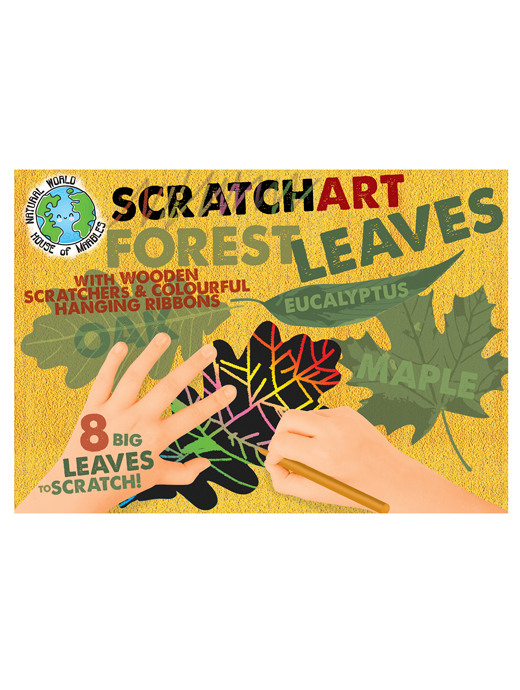 House of Marbles Scratch Art Set Forest Leaves