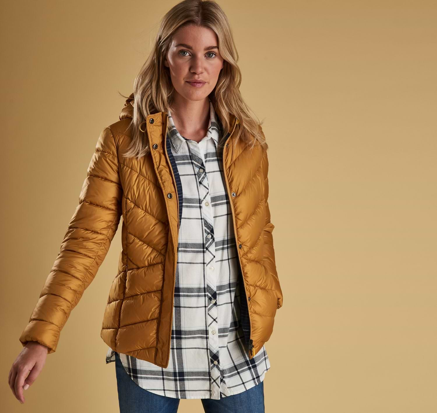 Barbour Seaward Quilted Jacket Canary Yellow Griggs