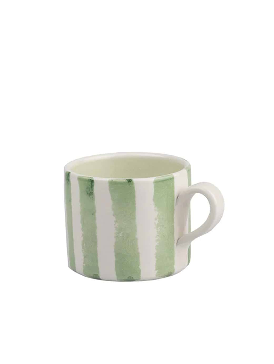 Selbrae House Large Ceramic Mug Green Stripe One Size