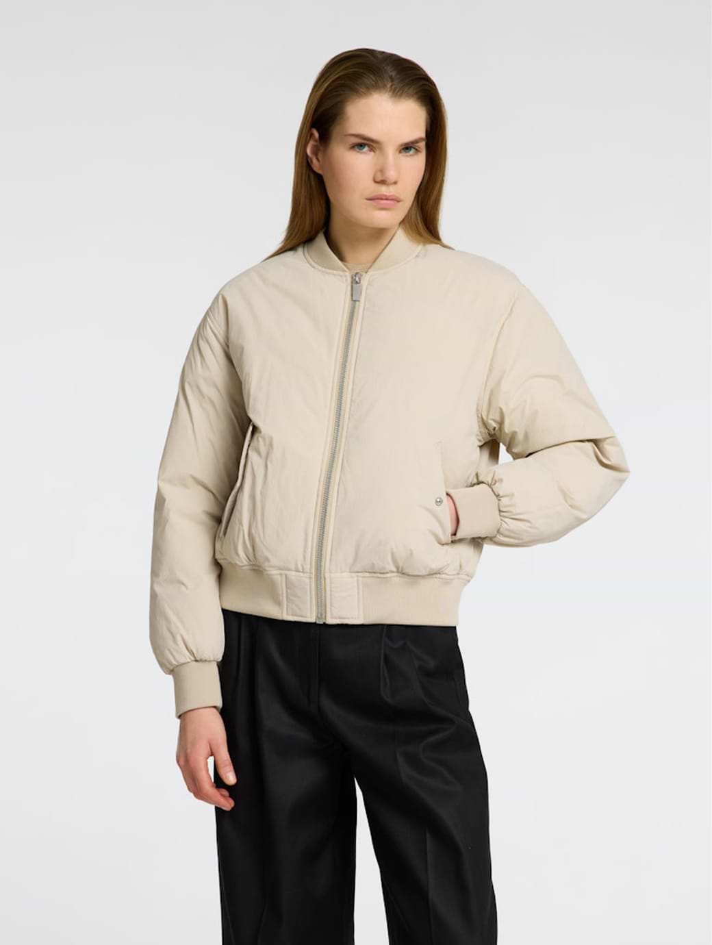 Selected Femme Emma Bomber Jacket Island Fossil