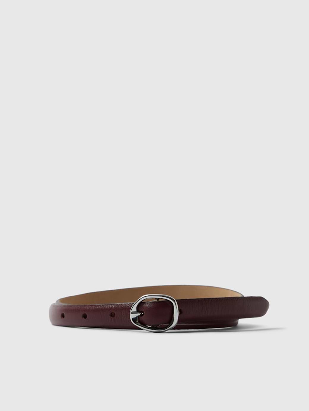 Selected Femme Feline Slim Leather Belt Fig