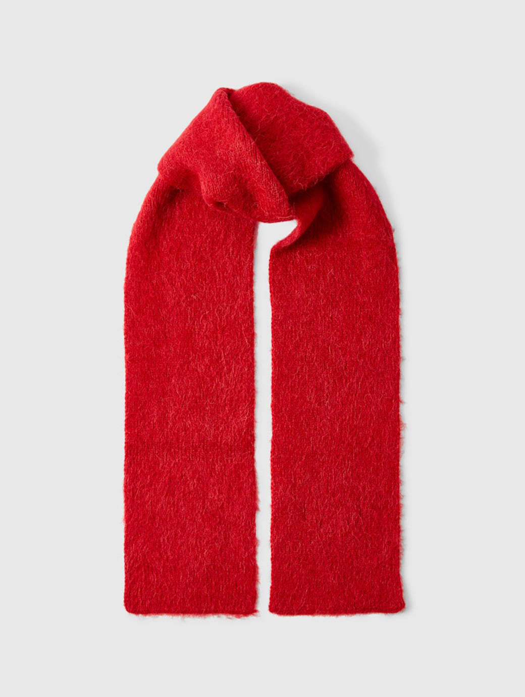Selected Femme Fiona Alpaca Blend Scarf Equestrian Red