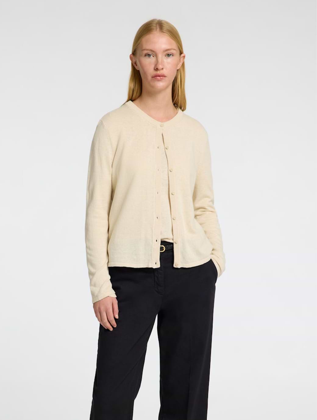 Selected Femme Laura Long Sleeve Knit Cardigan Birch