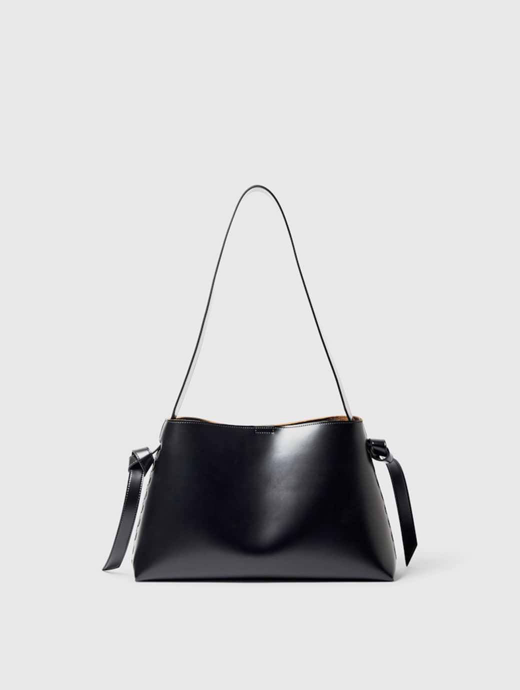 Selected Femme Stella Medium Leather Bag Black