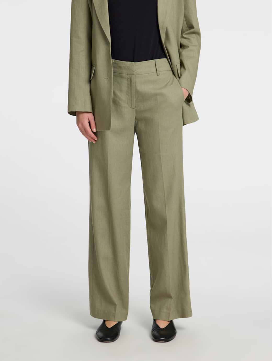 Selected Femme Tania-Rita Mediumweight Wide Pant Vertiver
