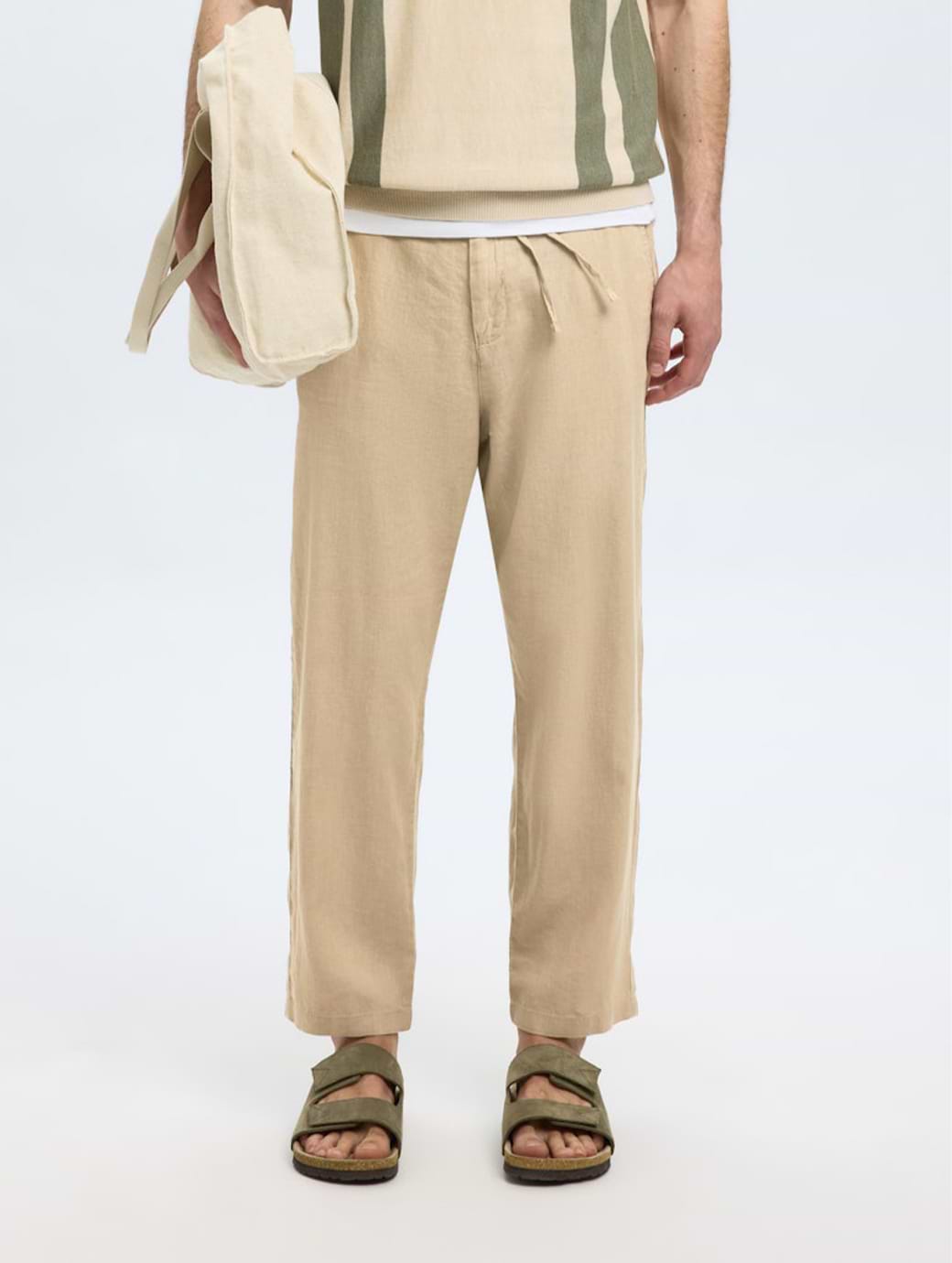Selected Homme Ed Cropped Magnus Sun Pants Pure Cashmere