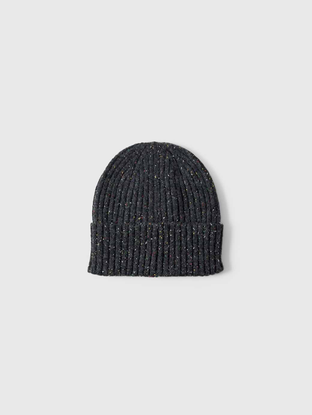Selected Homme Niell Wool Beanie Dark Grey