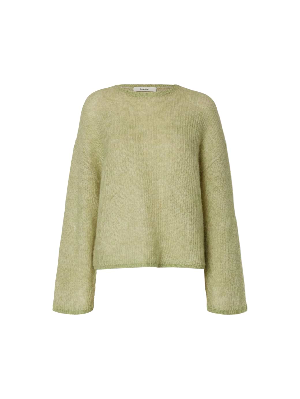 Selected Women's Lulu Loose Long Sleeve Knit O-Neck Lint Birch