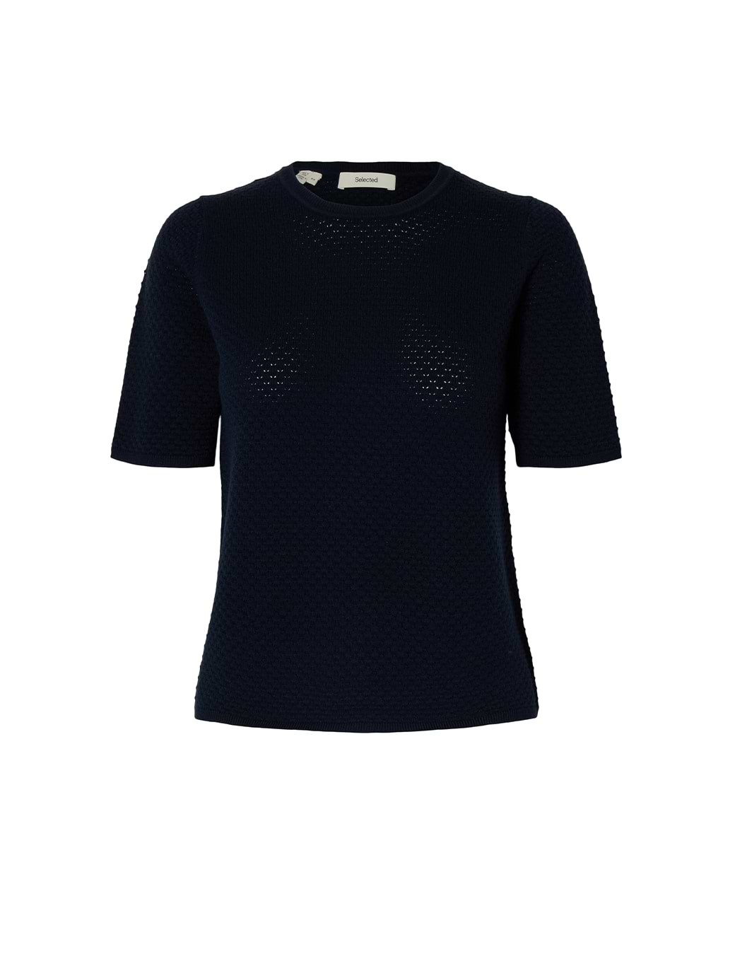 Selected Women's Helle New 2/4 Knit O-Neck Dark Sapphire