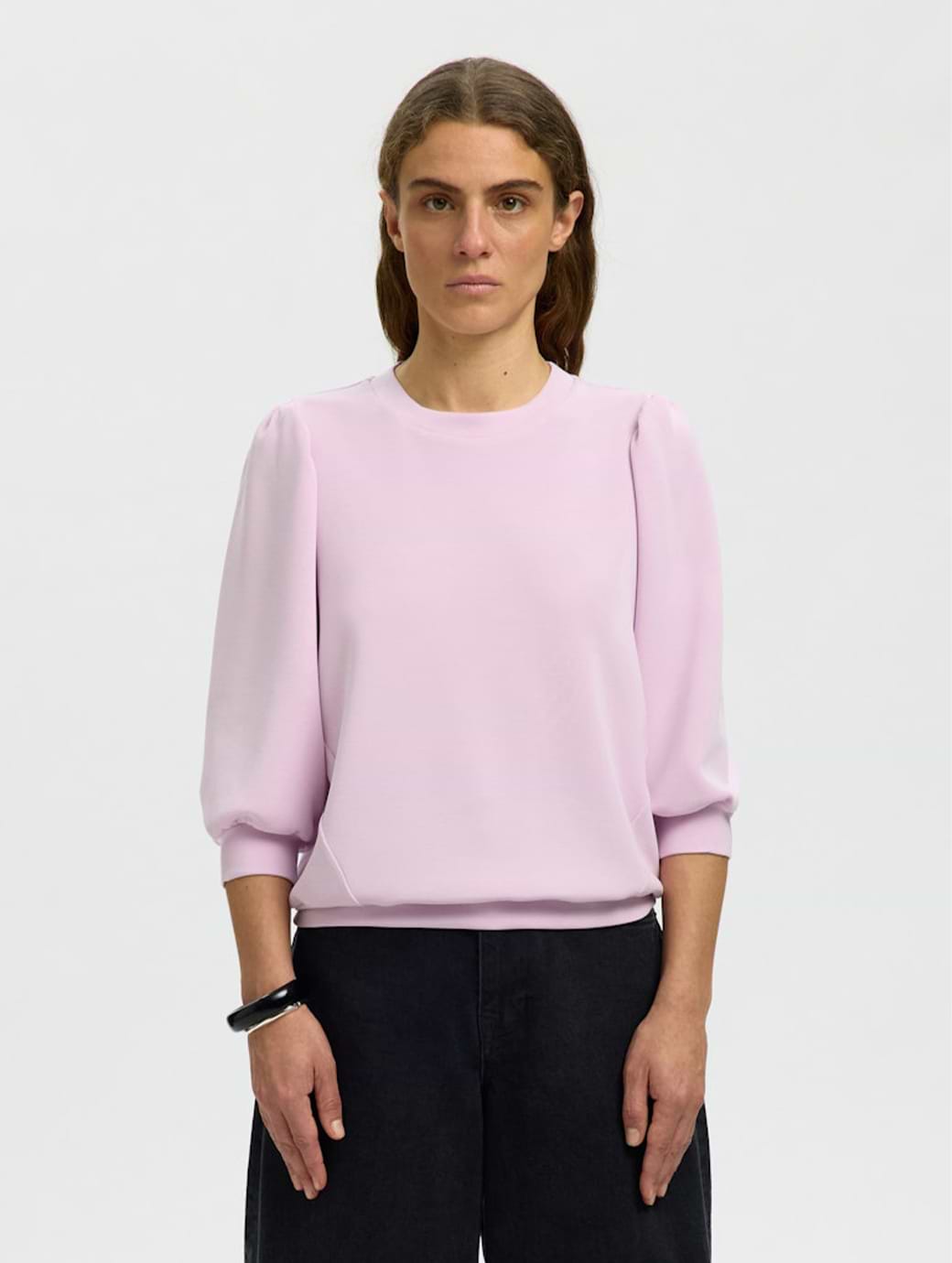 Selected Women's Tenny 3/4 Sweat Top Orchid