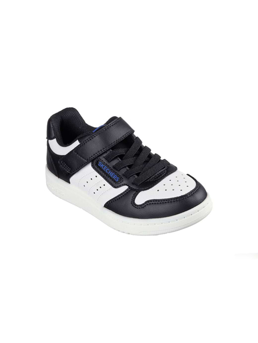 Skechers Boys' Quick Street Gore & Strap Sneaker Black/White
