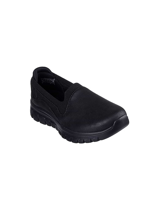 Skechers Graceful Leaning In Microleather Slip On Black