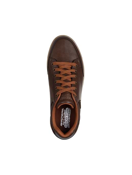 Skechers Men s Cavell Sparkman 6 Eyelet Lace Up Waterproof Sneaker Choc