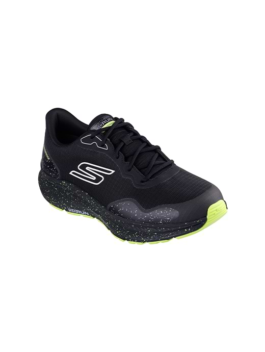 Skechers Men s Go Run Consistent 2.0 Piedmont Waterproof Lace Up Trainer Black Lime