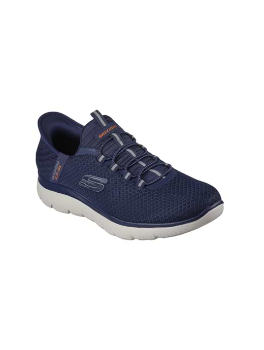 Skechers slip on navy blue online