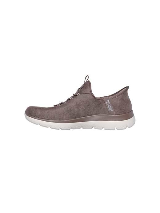 Skechers Women s Summits Unknown Trails Vegan Duraleather Bungee Slip Ins Brown