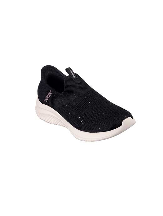 Skechers Women s Ultra Flex 3.0 Slip On Shoe Black Rose Gold