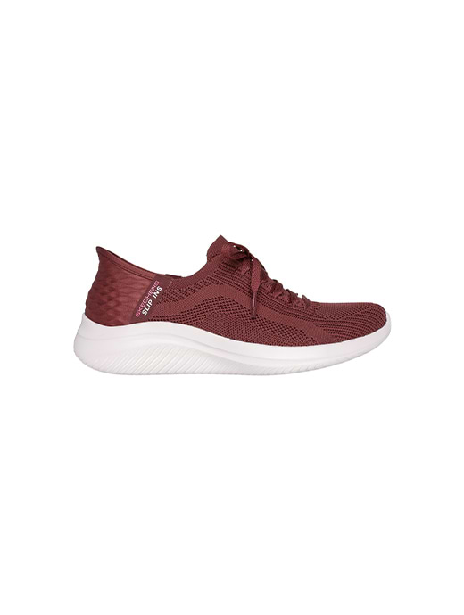 Skechers Women s Ultra Flex 3.0 Stretch Knit Laced Slip Ins Burgundy