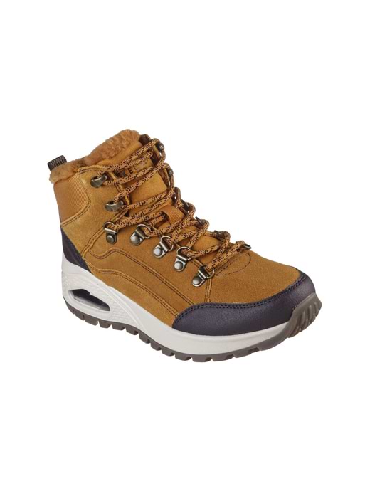 Skechers womens Uno Rugged Fashion Boot, Black, 8.5 US