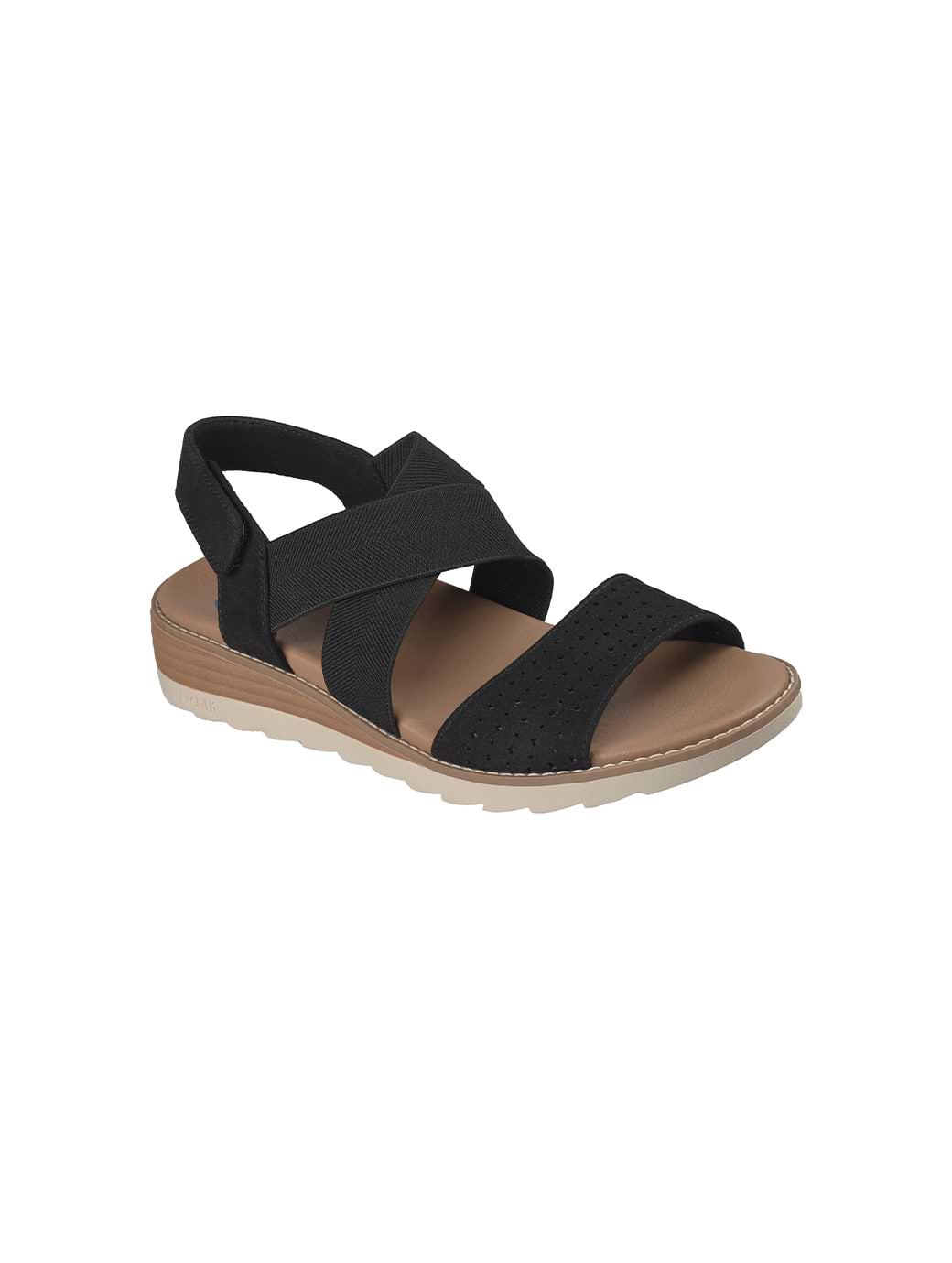 Skechers Women's Strap Sandal: Bobs Arch Fit Oasis - B Perf Black