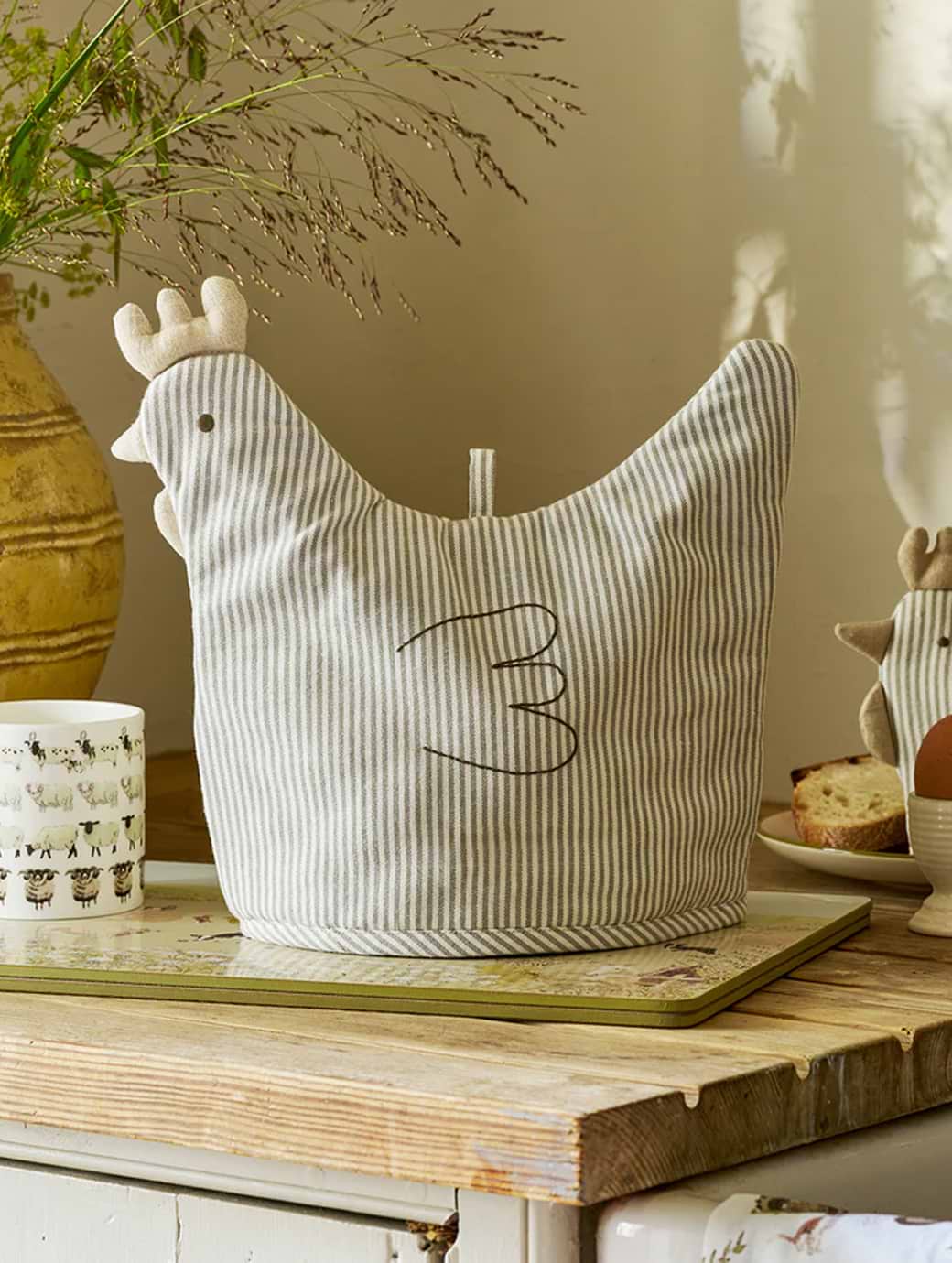 Sophie Allport Chicken Stripe Tea Cosy