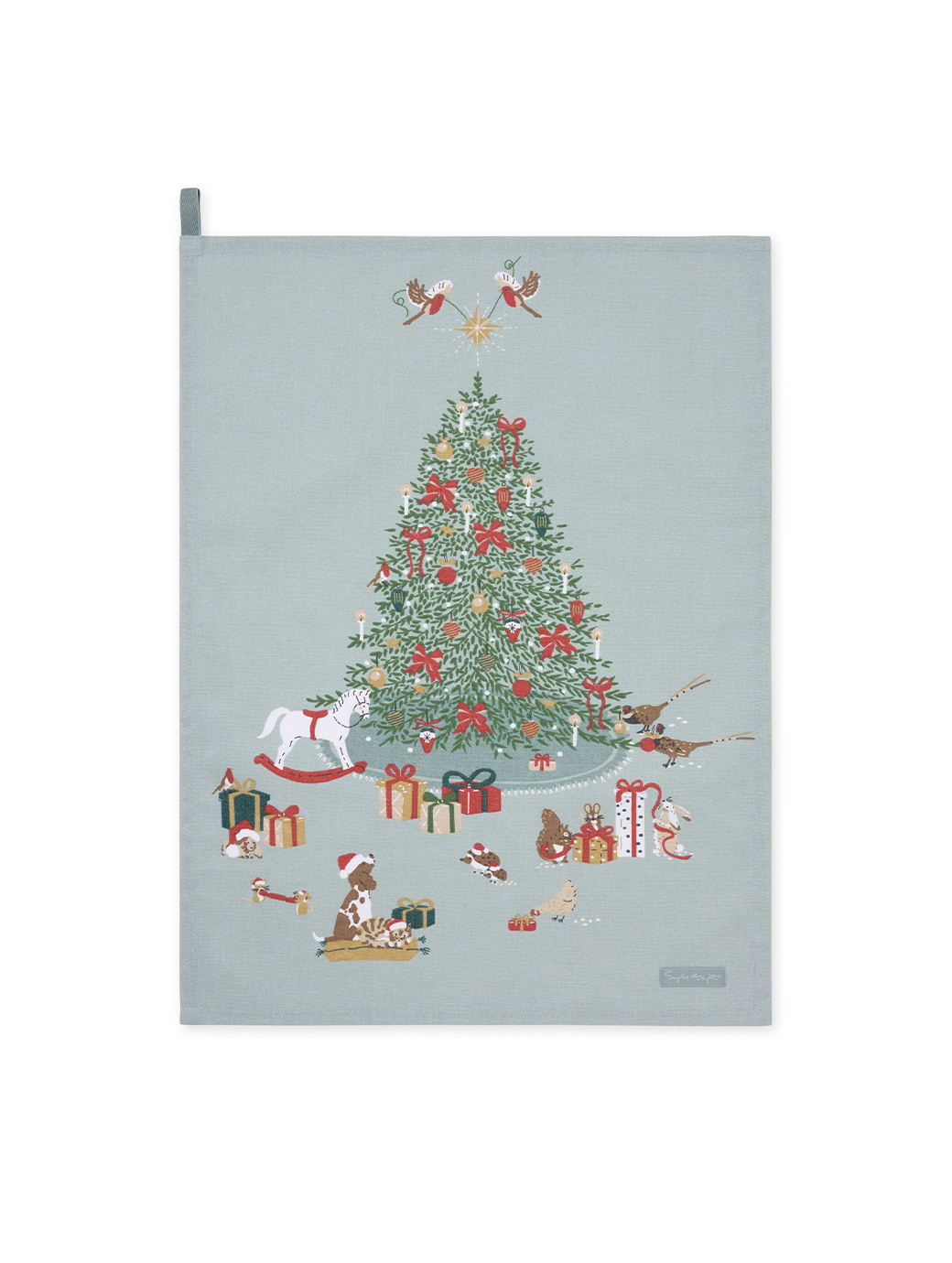 Sophie Allport Cosy Christmas Scene Tea Towel