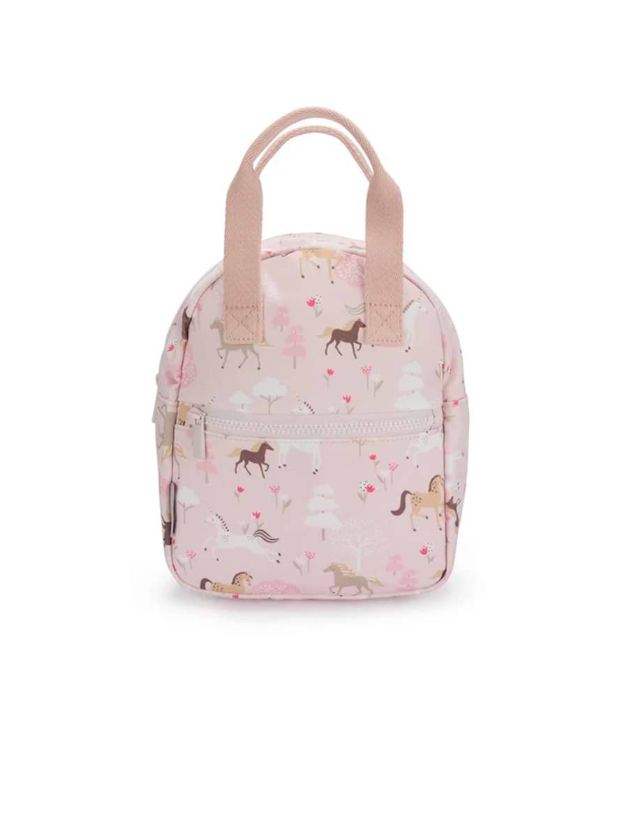 Sophie Allport Cotton Canvas Backpack Forest Ponies Small