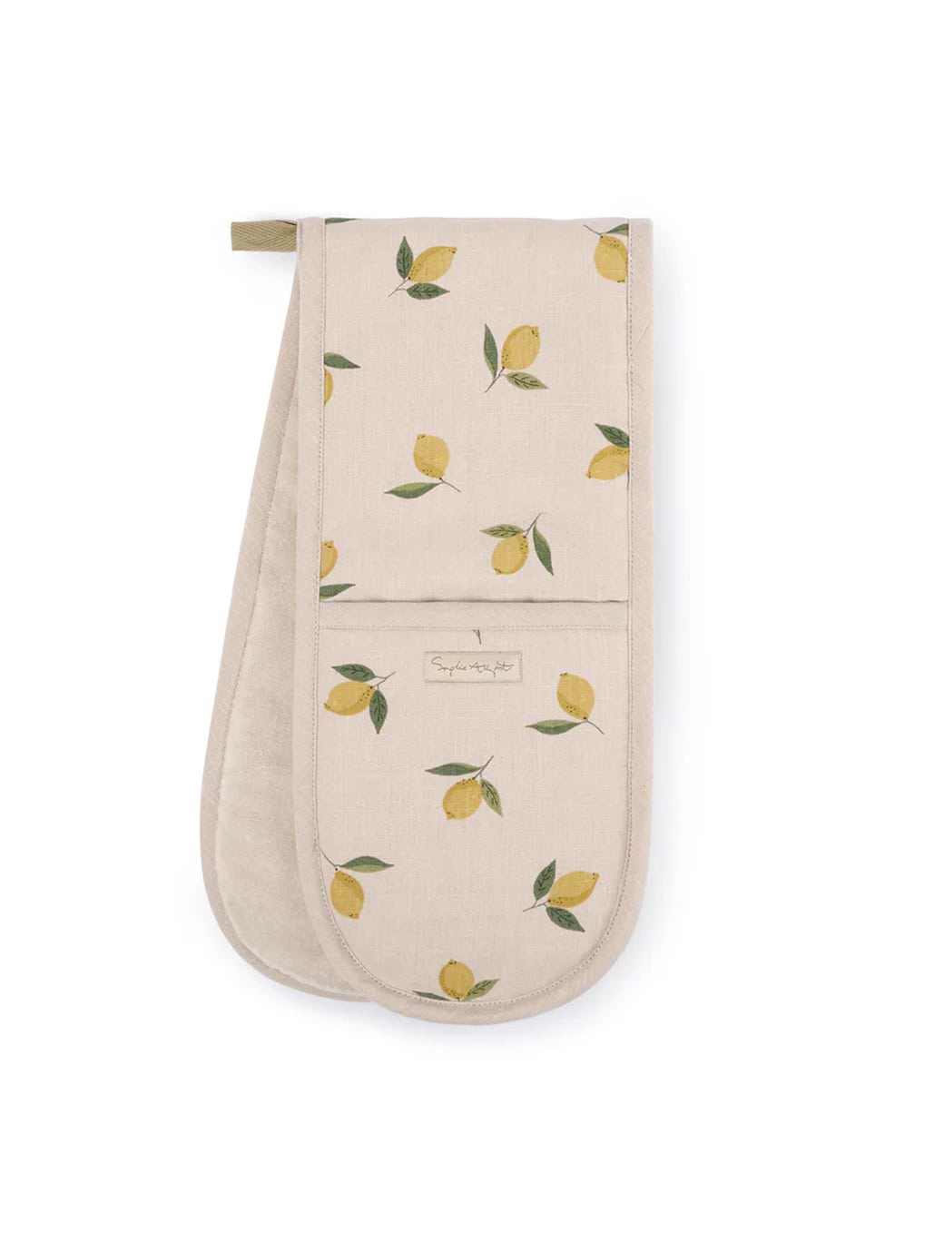 Sophie Allport Lemons Linen Double Oven Glove